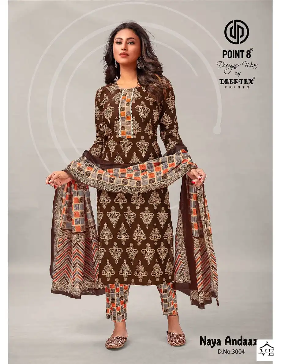 Deeptex Naya Andaaz Vol-3 Pure Cotton Wholesale Readymade Suit Catalog — Wholesale Salwar Suits, Deeptex wholesale from Surat - Gallery Image 7