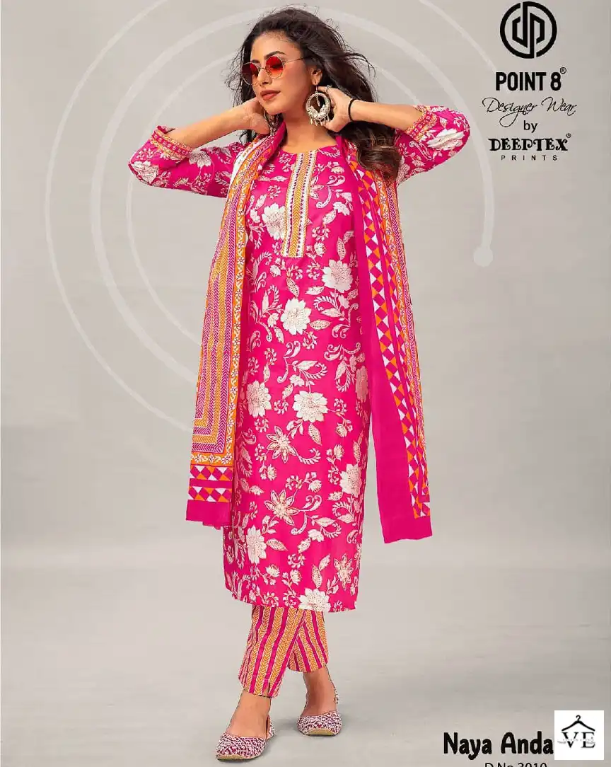 Deeptex Naya Andaaz Vol-3 Pure Cotton Wholesale Readymade Suit Catalog — Wholesale Salwar Suits, Deeptex wholesale from Surat — view 1