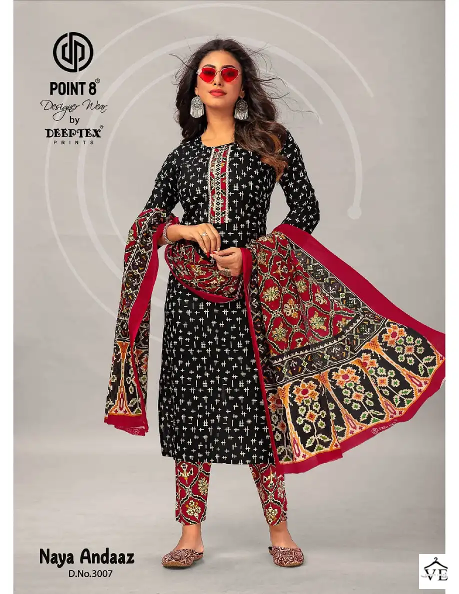 Deeptex Naya Andaaz Vol-3 Pure Cotton Wholesale Readymade Suit Catalog — Wholesale Salwar Suits, Deeptex wholesale from Surat - Gallery Image 8