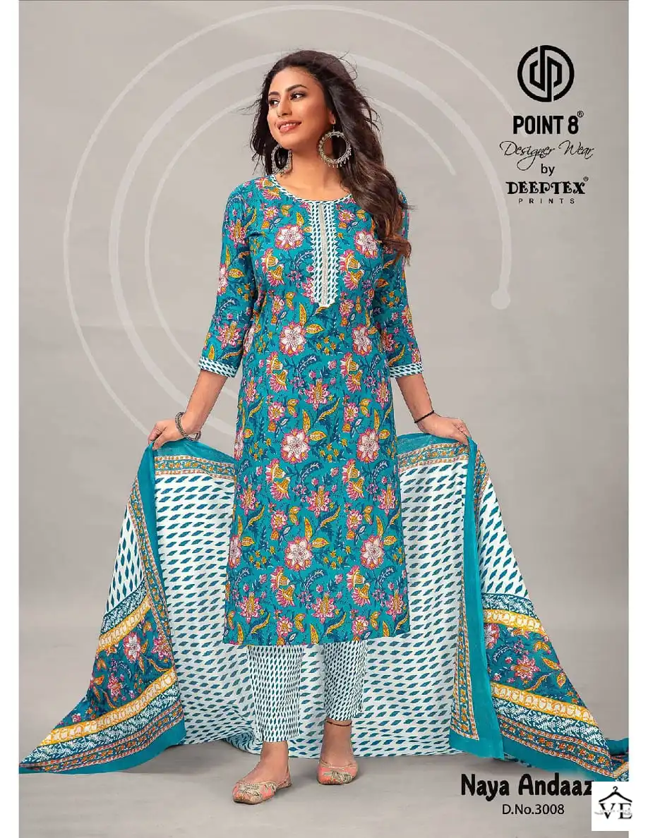 Deeptex Naya Andaaz Vol-3 Pure Cotton Wholesale Readymade Suit Catalog — Wholesale Salwar Suits, Deeptex wholesale from Surat — view 10