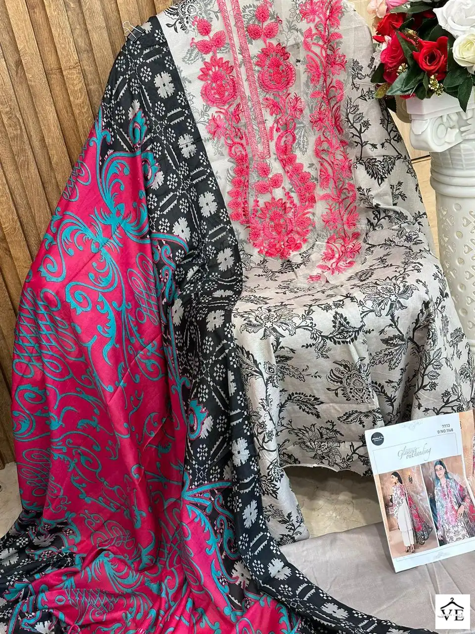 Mehboob Desgin No 1168 Pure Cotton Wholesale Pakistani Salwar Suit Catalog — Wholesale Salwar Suits, MPA wholesale from Surat — view 2
