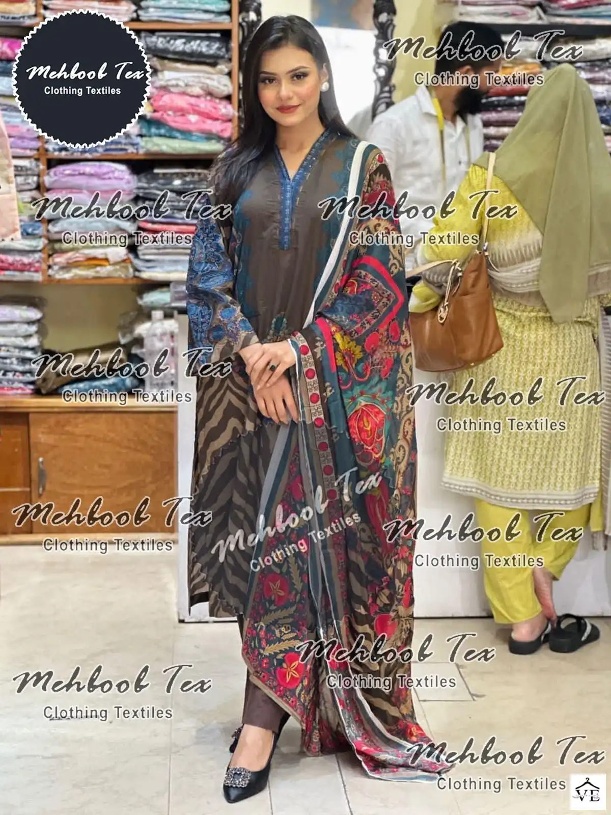 Mehboob Design No 1162,1163 Pure Cotton Wholesale Pakistani Salwar Suit Catalog — Wholesale Salwar Suits, MPA wholesale from Surat - Gallery Image 4