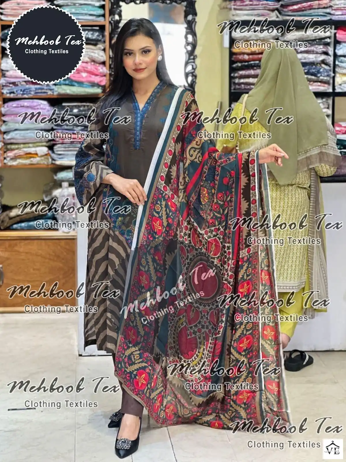 Mehboob Design No 1162,1163 Pure Cotton Wholesale Pakistani Salwar Suit Catalog — Wholesale Salwar Suits, MPA wholesale from Surat - Gallery Image 5