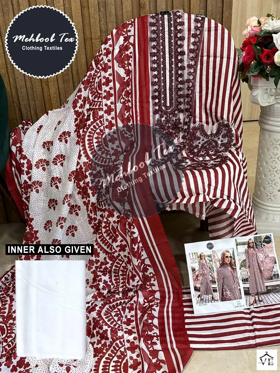 Mehboob 1164 Pure Cotton Wholesale Pakistani Suit — Wholesale Salwar Suits, MPA wholesale from Surat - Gallery Image 13