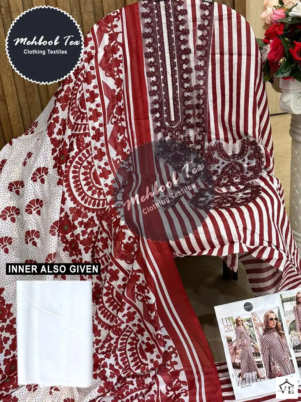 Mehboob 1164 Pure Cotton Wholesale Pakistani Suit — Wholesale Salwar Suits, MPA wholesale from Surat - Gallery Image 16
