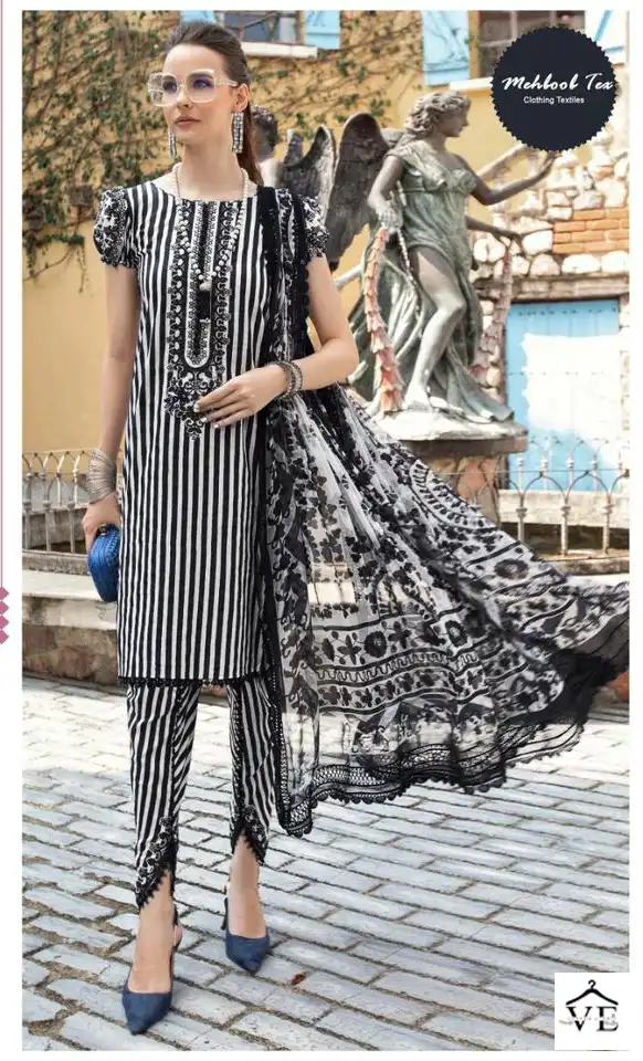 Mehboob 1164 Pure Cotton Wholesale Pakistani Suit — Wholesale Salwar Suits, MPA wholesale from Surat - Gallery Image 4