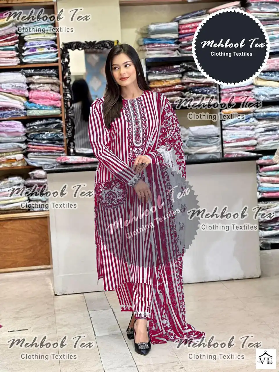 Mehboob 1164 Pure Cotton Wholesale Pakistani Suit — Wholesale Salwar Suits, MPA wholesale from Surat - Gallery Image 7