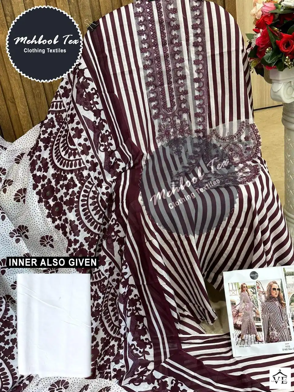 Mehboob 1164 Pure Cotton Wholesale Pakistani Suit — Wholesale Salwar Suits, MPA wholesale from Surat - Gallery Image 9