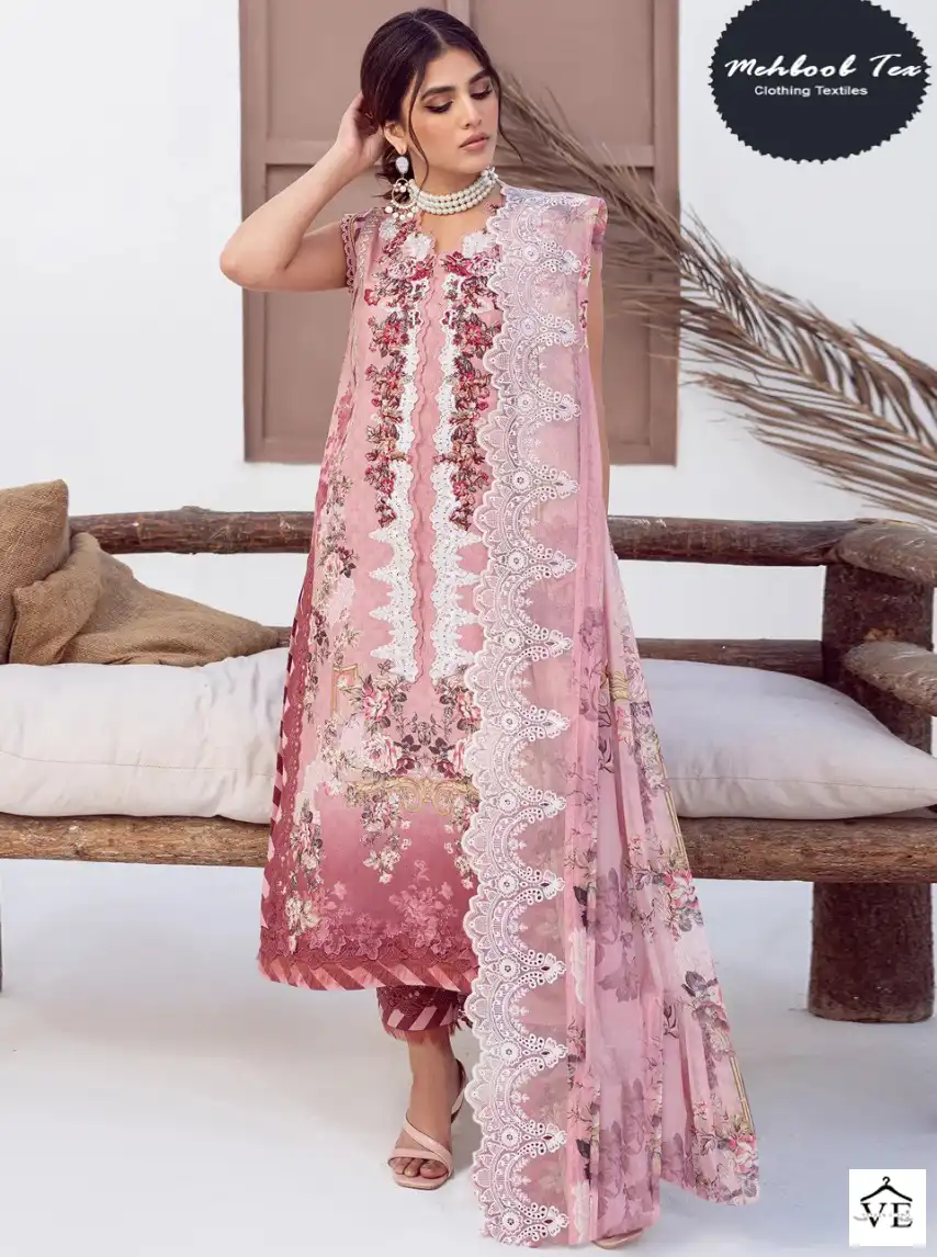 Mehboob 1165 Lawn Cotton Wholesale Pakistani Suit — Wholesale Salwar Suits, MPA wholesale from Surat — view 1
