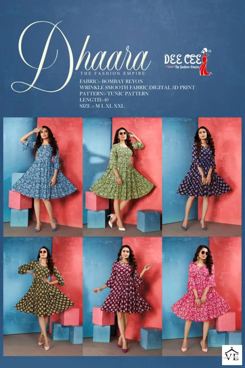 Deecee Dhaara Bombay Rayon Wholesale Kurti Catalog — Wholesale Kurtis, MPA wholesale from Surat — view 8