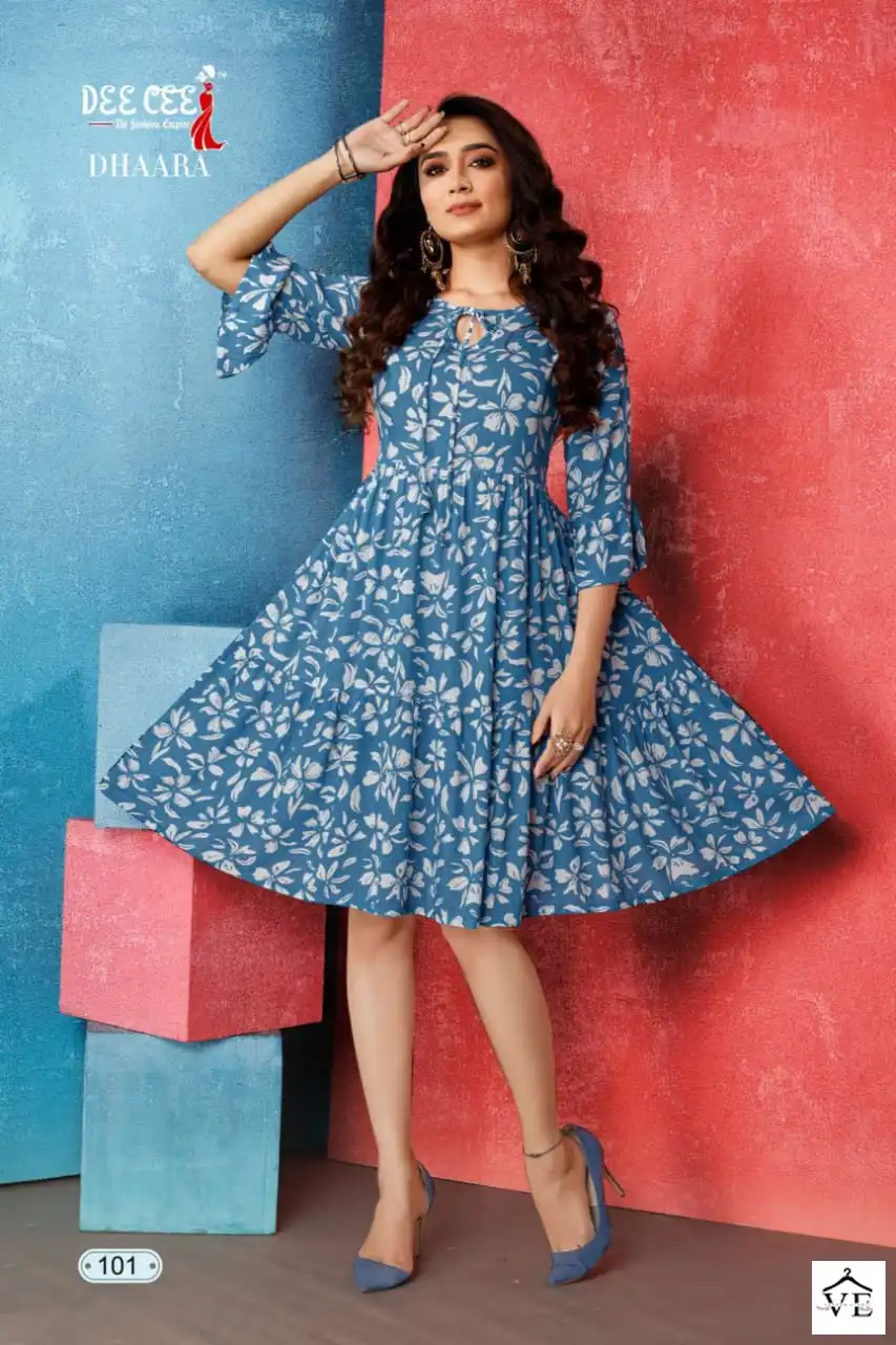 Deecee Dhaara Bombay Rayon Wholesale Kurti Catalog — Wholesale Kurtis, MPA wholesale from Surat - Gallery Image 3