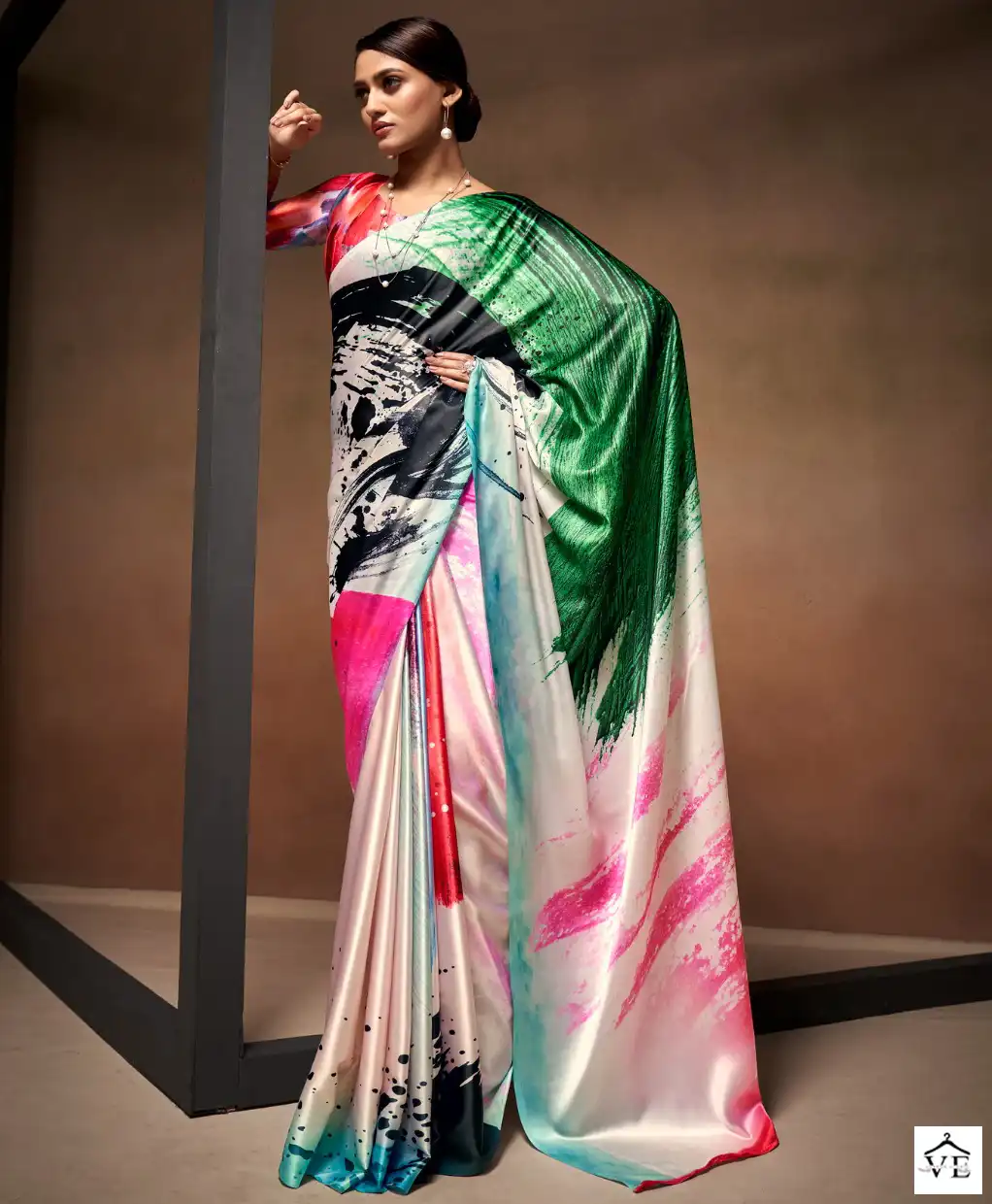 Rajpath Digital Rainbow Bollywood Sattin Wholesale Fancy Saree Catalog — Wholesale Sarees, MPA wholesale from Surat — view 1