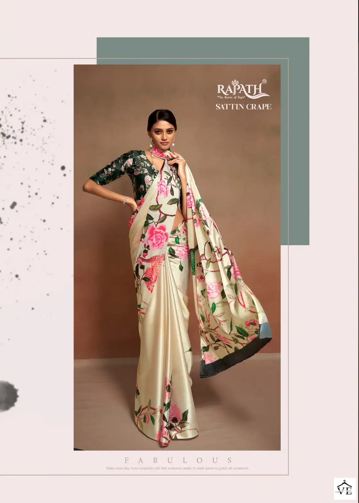 Rajpath Digital Rainbow Bollywood Sattin Wholesale Fancy Saree Catalog — Wholesale Sarees, MPA wholesale from Surat - Gallery Image 3