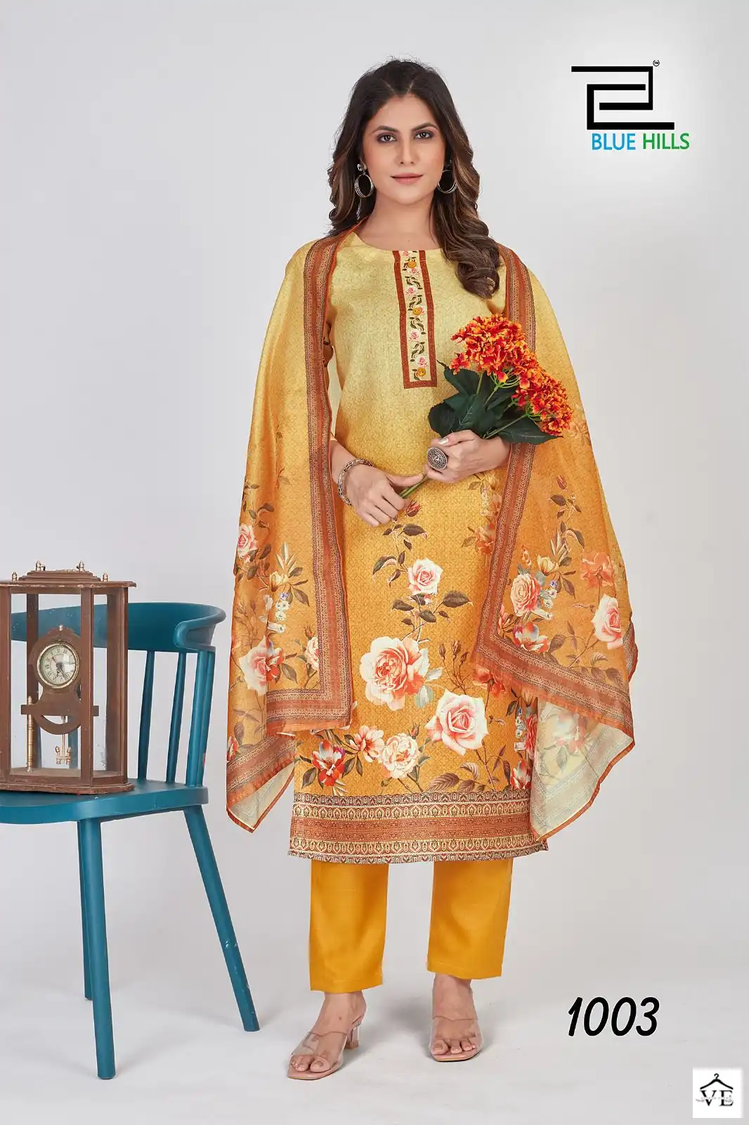 Blue Hills Dollar Cotton Linen Wholesale Readymade Salwar Suit Catalog — Wholesale Salwar Suits, MPA wholesale from Surat - Gallery Image 2