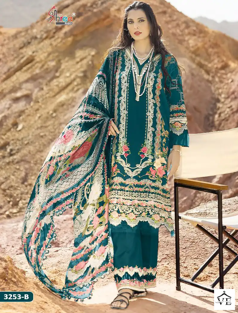 Shree Fabs Elaf Premium Lawn Collection Cotton Wholesale Pakistanisalwar Suit Catalog — Wholesale Salwar Suits, MPA wholesale from Surat — view 1