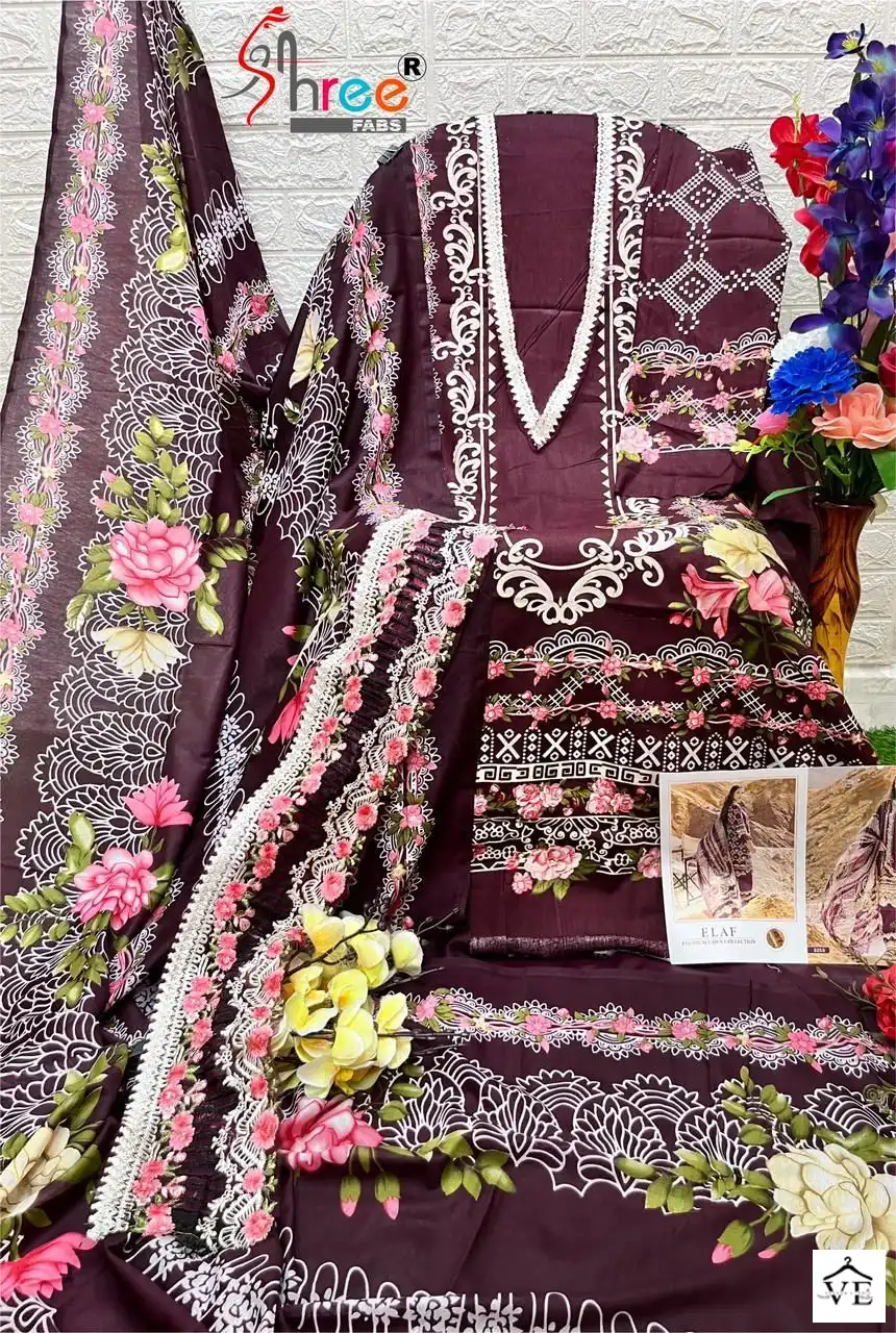 Shree Fabs Elaf Premium Lawn Collection Cotton Wholesale Pakistanisalwar Suit Catalog — Wholesale Salwar Suits, MPA wholesale from Surat - Gallery Image 5