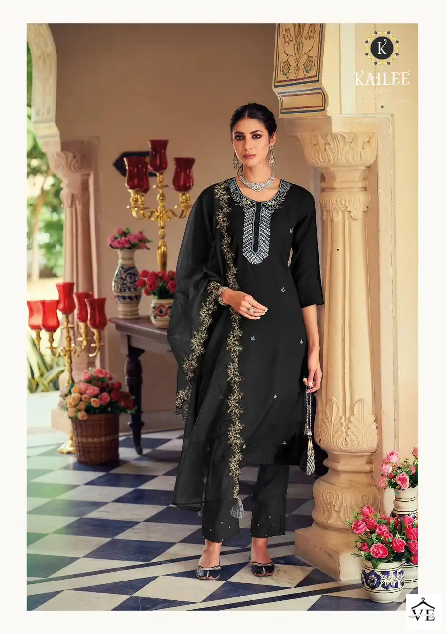 Kailee Fashion Ellan-E-Ishq Pure Viscose Silk Wholesale Readymade Suits Catalog — Wholesale Salwar Suits, Kailee Fashion wholesale from Surat - Gallery Image 5