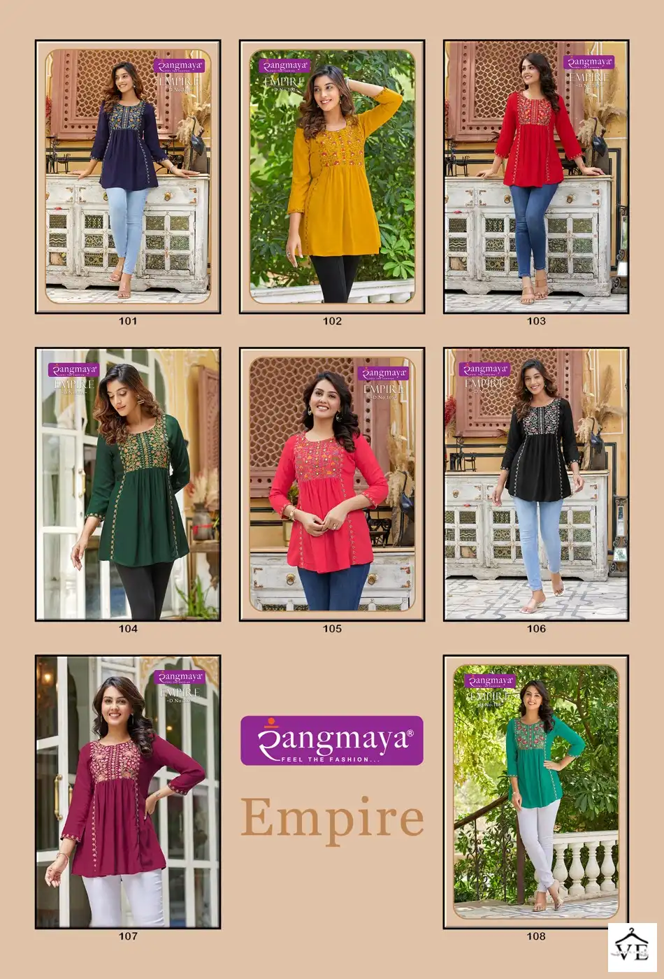 Rangmaya Empire Fancy Wholesale Fancy Short Causal Wear Tops Catalog — Wholesale Kurtis, Rangmaya wholesale from Surat — view 9