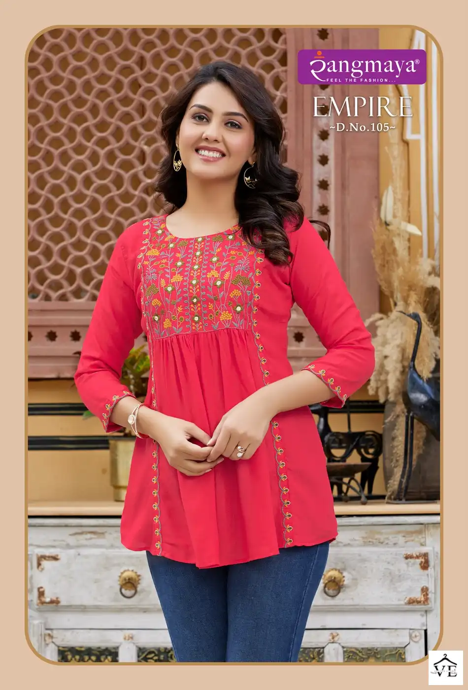 Rangmaya Empire Fancy Wholesale Fancy Short Causal Wear Tops Catalog — Wholesale Kurtis, Rangmaya wholesale from Surat - Gallery Image 5