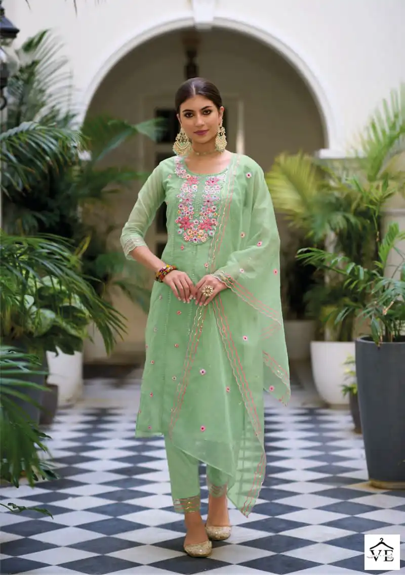 Zaveri Eliza Heavy Organza Wholesale Designer Readymade Salwar Suit Catalog — Wholesale Salwar Suits, MPA wholesale from Surat - Gallery Image 3