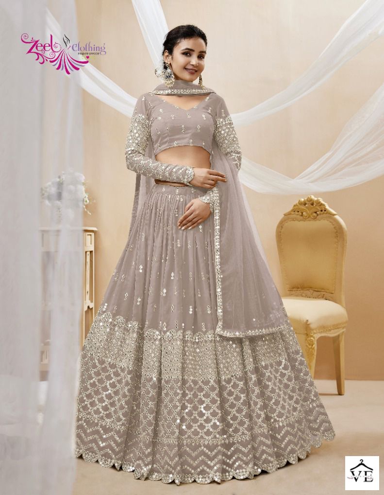 Zeel Expression Vol-1 Georgette Wholesale Lehenga Catalog — Wholesale Lehenga, MPA wholesale from Surat — view 4