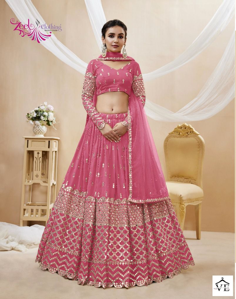 Zeel Expression Vol-1 Georgette Wholesale Lehenga Catalog — Wholesale Lehenga, MPA wholesale from Surat — view 5