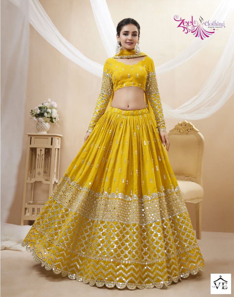 Zeel Expression Vol-1 Georgette Wholesale Lehenga Catalog — Wholesale Lehenga, MPA wholesale from Surat — view 6