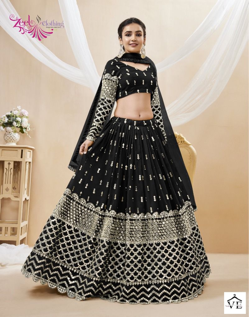 Zeel Expression Vol-1 Georgette Wholesale Lehenga Catalog — Wholesale Lehenga, MPA wholesale from Surat — view 7