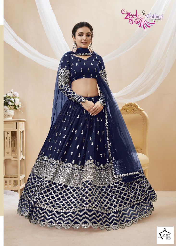 Zeel Expression Vol-1 Georgette Wholesale Lehenga Catalog — Wholesale Lehenga, MPA wholesale from Surat — view 8