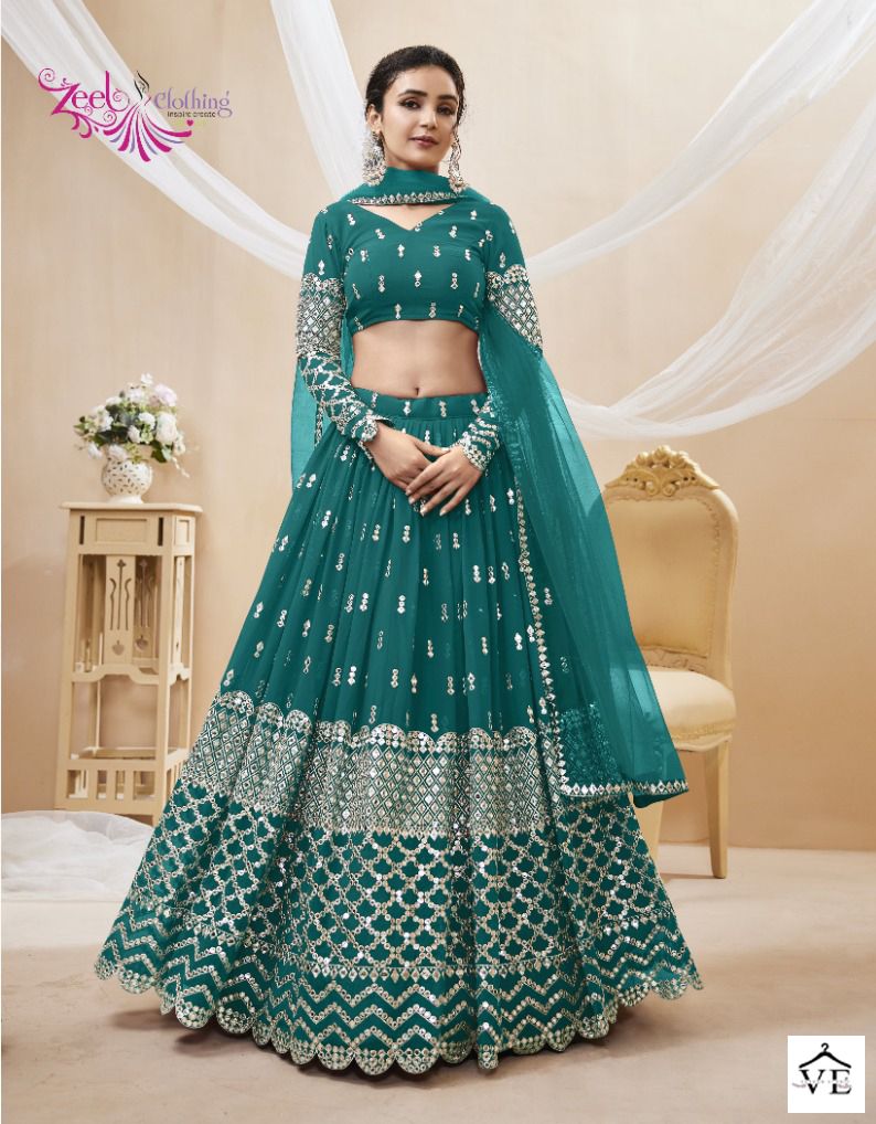 Zeel Expression Vol-1 Georgette Wholesale Lehenga Catalog — Wholesale Lehenga, MPA wholesale from Surat — view 9