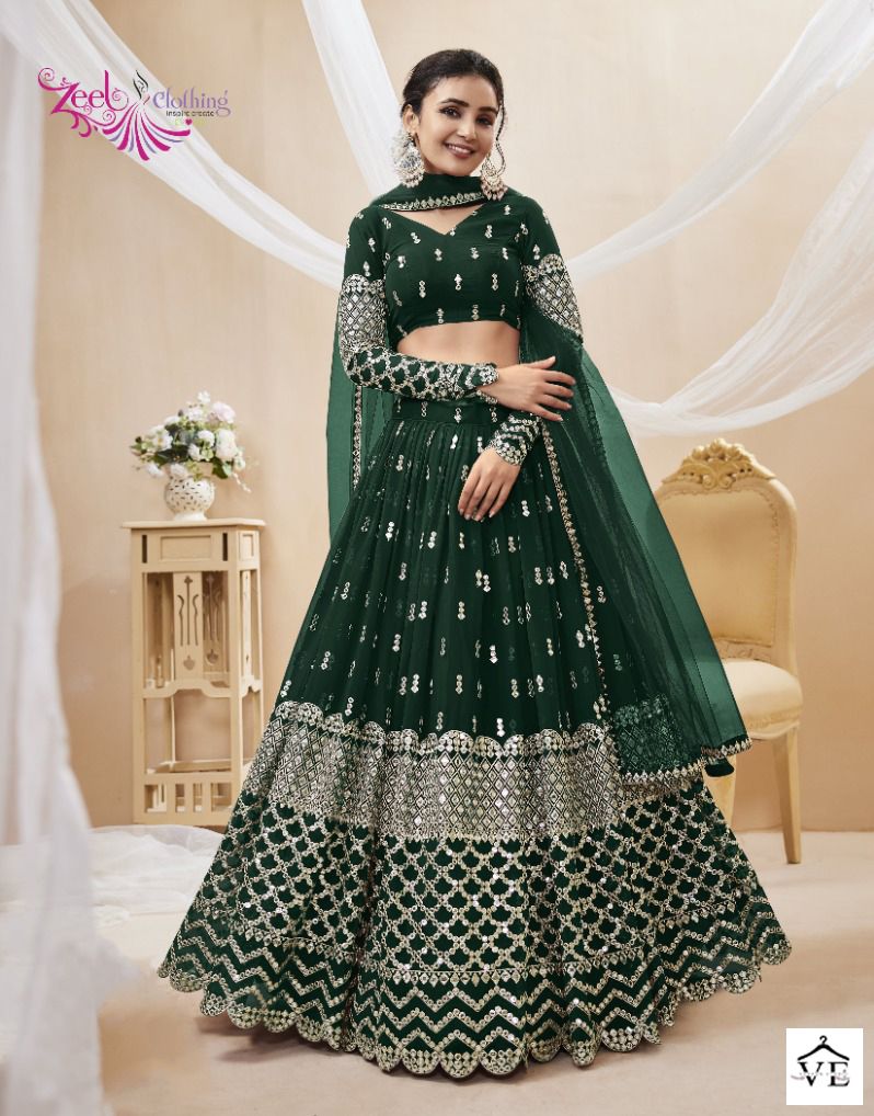 Zeel Expression Vol-1 Georgette Wholesale Lehenga Catalog — Wholesale Lehenga, MPA wholesale from Surat — view 3