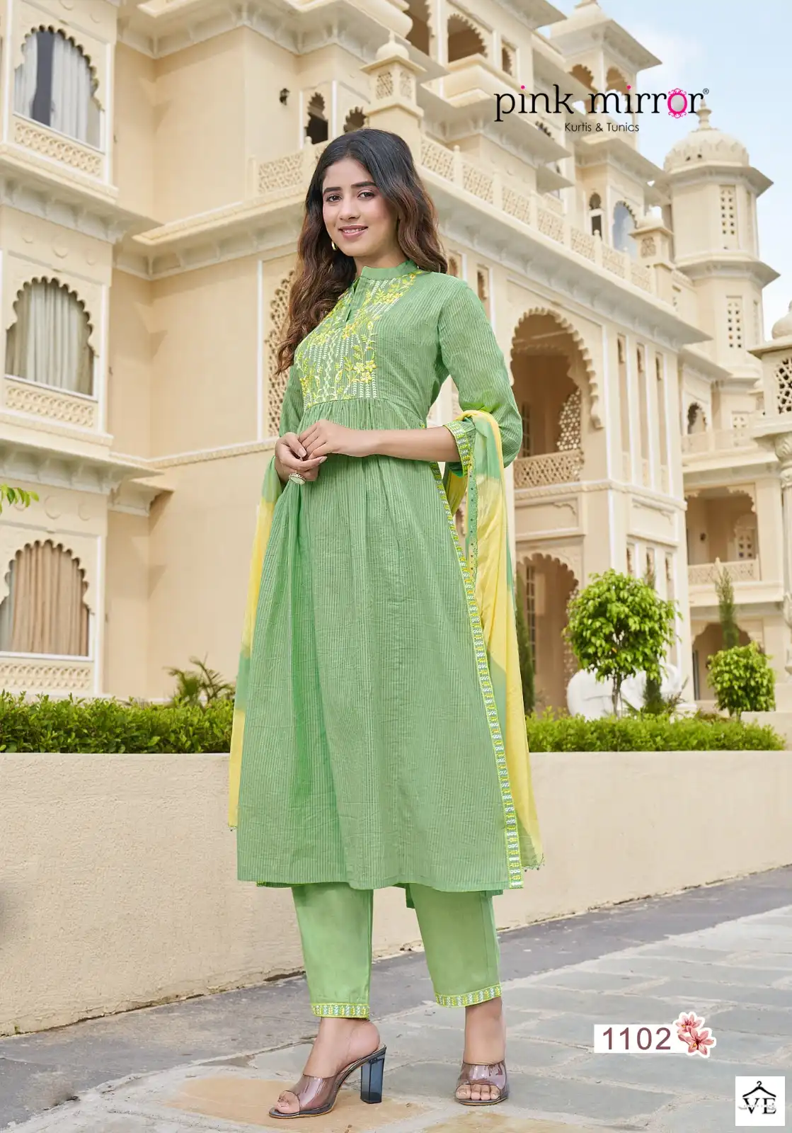 Pink Mirror Fairytales Naira Cut Pure Cotton Wholesale Designer Readymade Salwar Suit Catalog — Wholesale Salwar Suits, MPA wholesale from Surat - Gallery Image 3