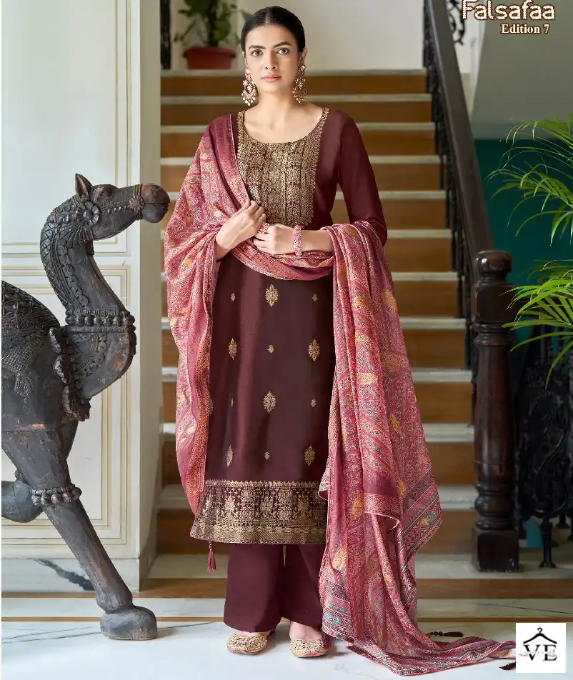 Alok Suits Falsafaa Edition Vol 7 Premium Dola Jacquard Wholesale Salwar Suit Catalog — Wholesale Salwar Suits, MPA wholesale from Surat — view 1