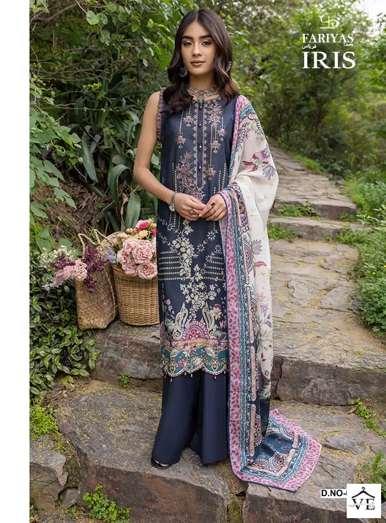 Iris Fariyas Cambric Cotton Wholesale Fancy Pakistani Salwar Suit Catalog — Wholesale Salwar Suits, MPA wholesale from Surat - Gallery Image 9