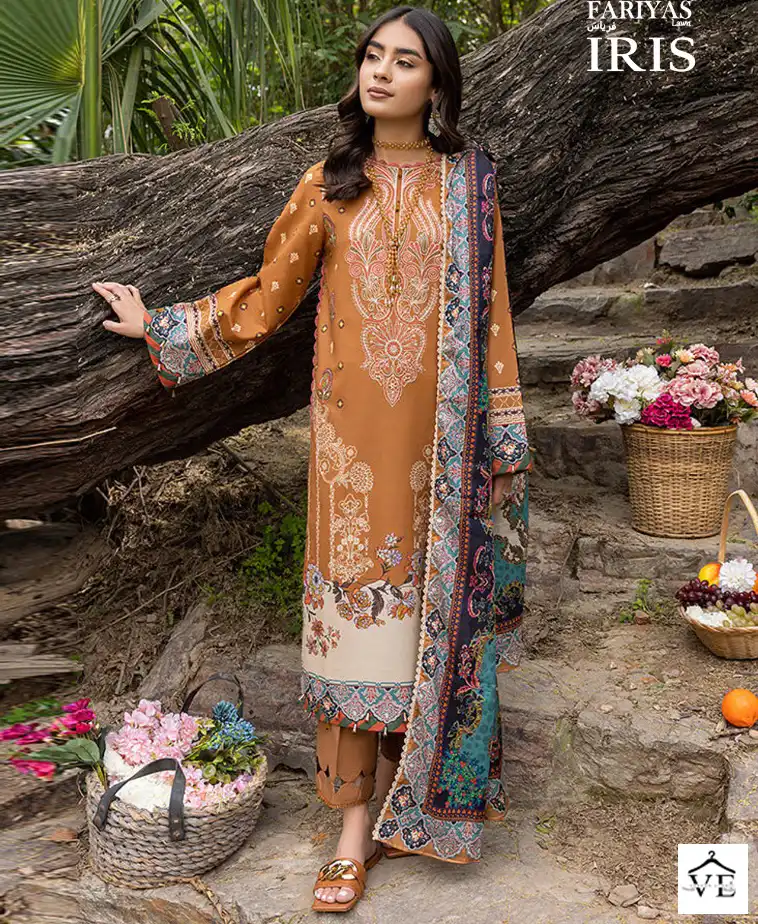 Iris Fariyas Cambric Cotton Wholesale Fancy Pakistani Salwar Suit Catalog — Wholesale Salwar Suits, MPA wholesale from Surat — view 1