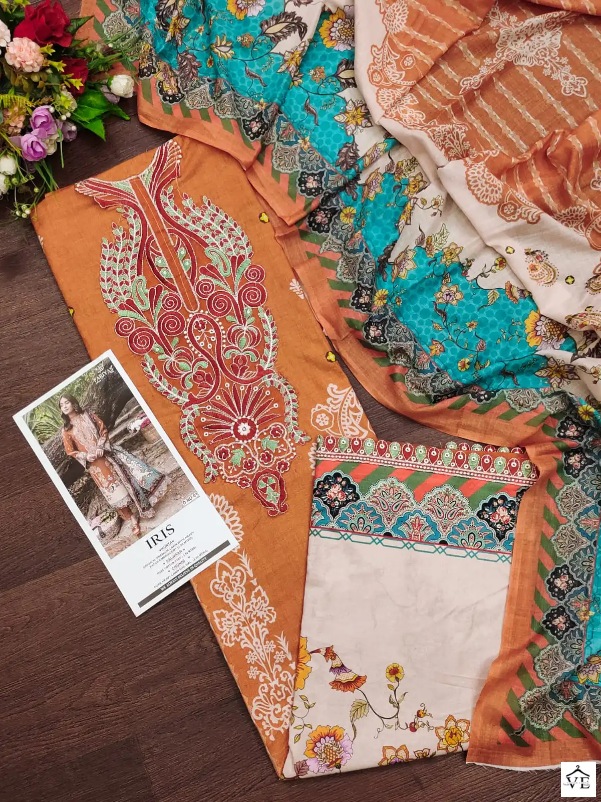 Iris Fariyas Cambric Cotton Wholesale Fancy Pakistani Salwar Suit Catalog — Wholesale Salwar Suits, MPA wholesale from Surat - Gallery Image 2