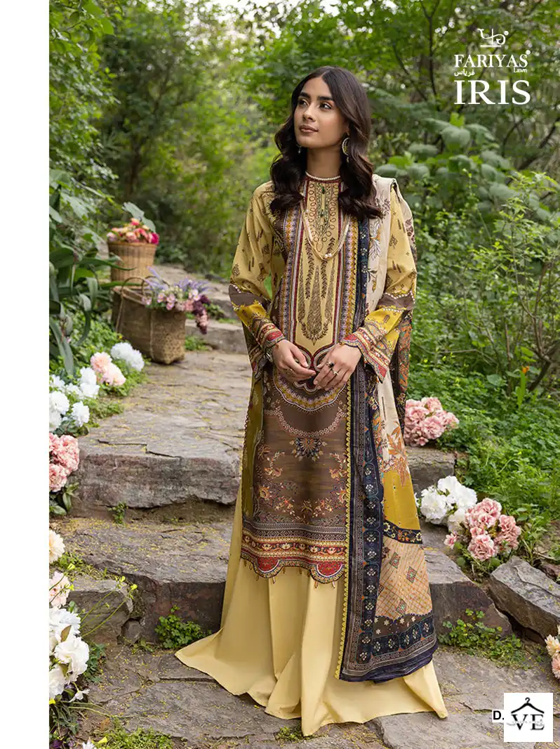 Iris Fariyas Cambric Cotton Wholesale Fancy Pakistani Salwar Suit Catalog — Wholesale Salwar Suits, MPA wholesale from Surat - Gallery Image 5