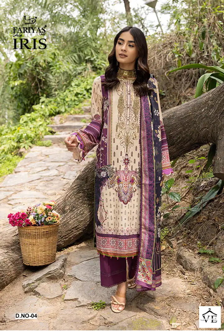 Iris Fariyas Cambric Cotton Wholesale Fancy Pakistani Salwar Suit Catalog — Wholesale Salwar Suits, MPA wholesale from Surat - Gallery Image 7