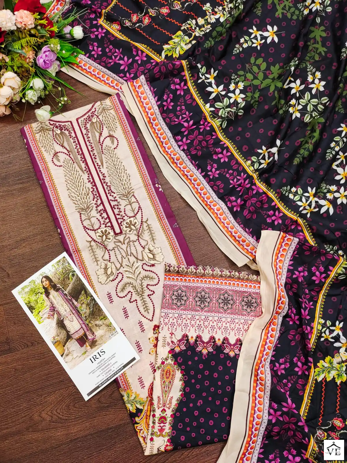 Iris Fariyas Cambric Cotton Wholesale Fancy Pakistani Salwar Suit Catalog — Wholesale Salwar Suits, MPA wholesale from Surat - Gallery Image 8