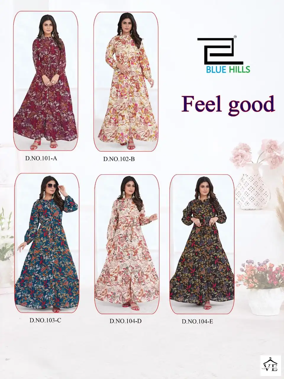 Blue Hills Feel Good Modal Wholesale Party Wear Long Anarkali Gowns Catalog — Wholesale Kurtis, MPA wholesale from Surat — view 5