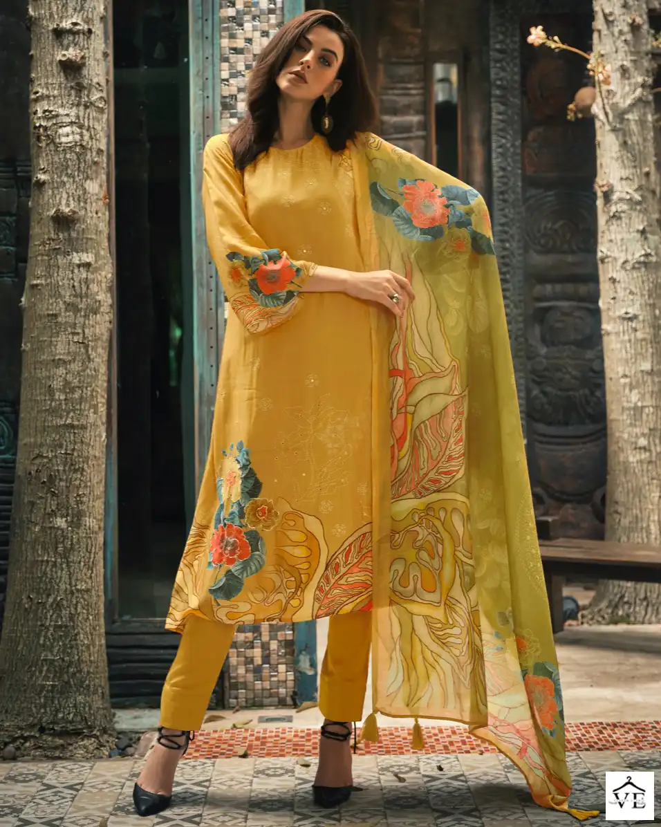 Prm Trendz Firaaq Pure Musline Silk Wholesale Salwar Suit Catalog — Wholesale Salwar Suits, MPA wholesale from Surat — view 1