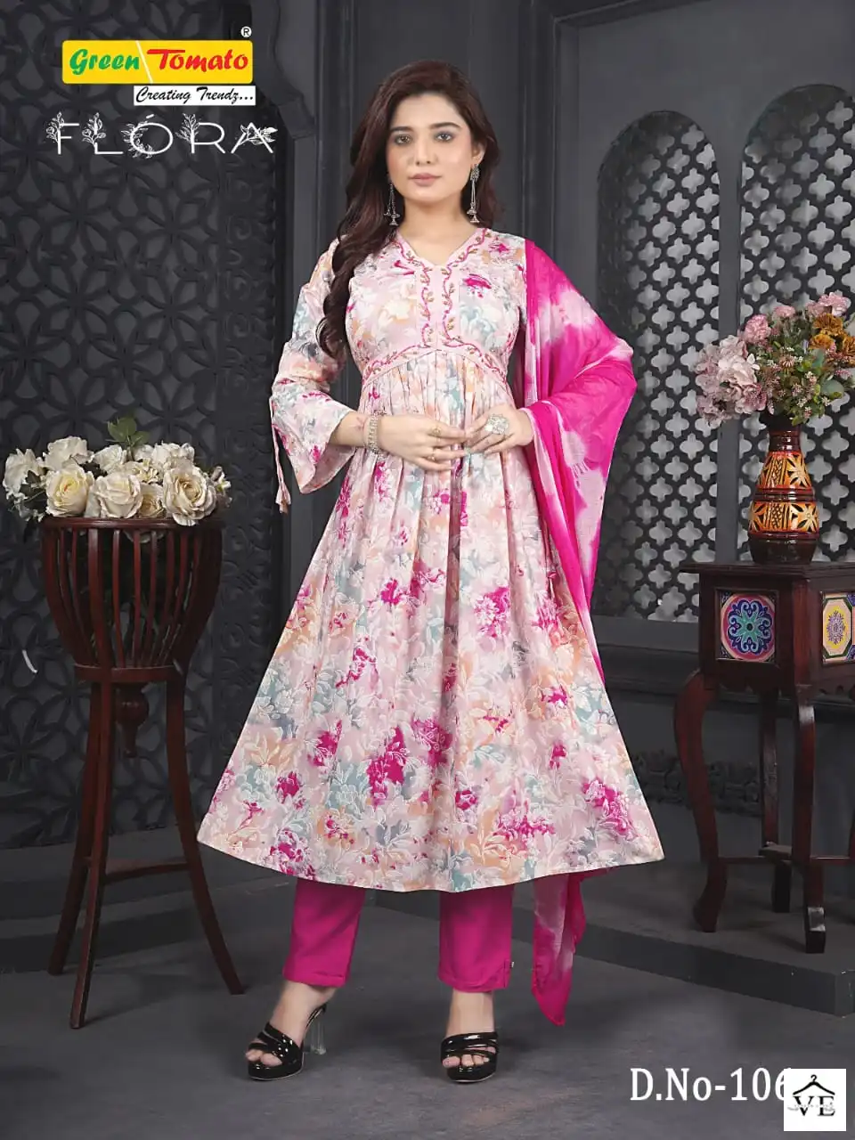 VE Flora Rayon Wholesale Readymade Suits Catalog — Wholesale Salwar Suits, MPA wholesale from Surat - Gallery Image 4