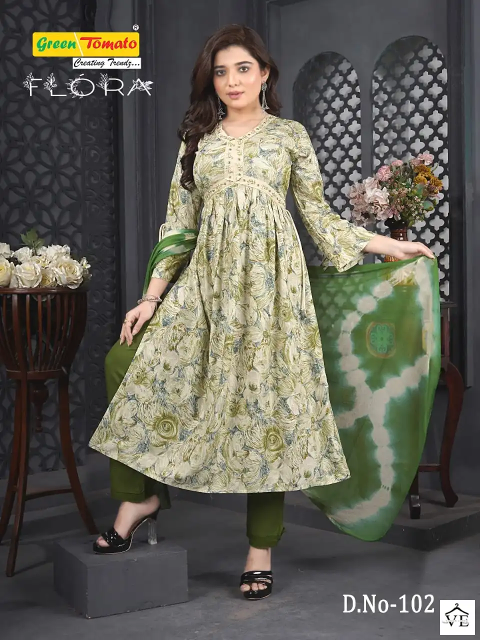 VE Flora Rayon Wholesale Readymade Suits Catalog — Wholesale Salwar Suits, MPA wholesale from Surat - Gallery Image 8