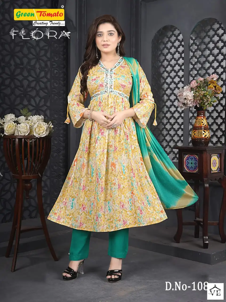 VE Flora Rayon Wholesale Readymade Suits Catalog — Wholesale Salwar Suits, MPA wholesale from Surat - Gallery Image 2