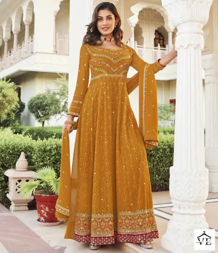 Radha Floral Vol 2 Georgette Wholesale Designer Suits Catalog — Wholesale Salwar Suits, MPA wholesale from Surat — view 1