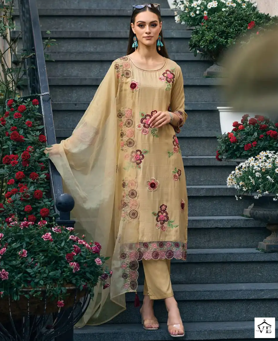 Kailee Fashion Fluer Vol-4 Pure Viscose Wholesale Readymade Suits Catalog — Wholesale Salwar Suits, Kailee Fashion wholesale from Surat — view 1