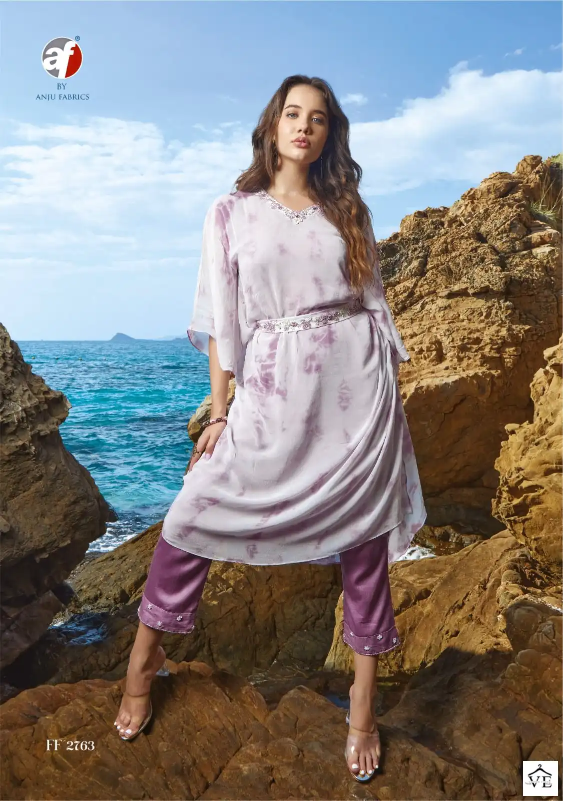 Anju Fabrics Fashion Fever Vol 3 Pure Georgette Wholesale Kaftan With Pant Catalog — Wholesale Kurtis, MPA wholesale from Surat — view 3