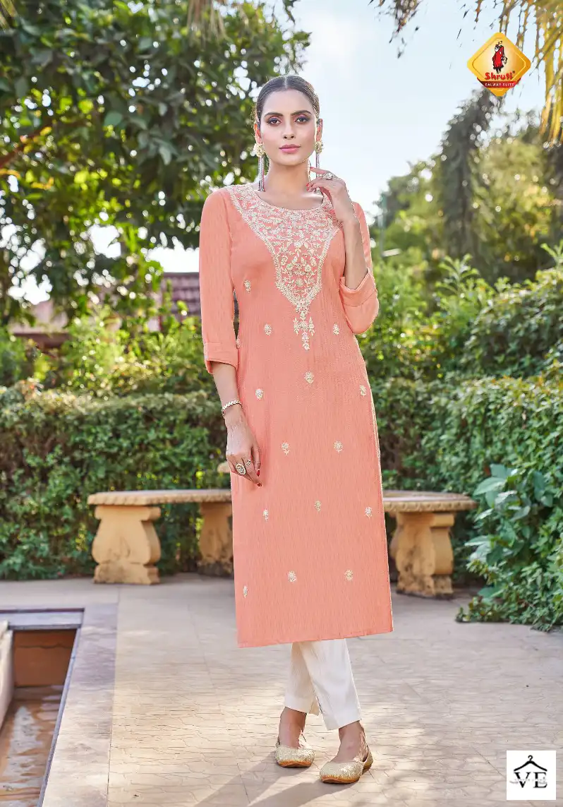 Vardan Ethnic Femina Vol 1 Soft Muslin Wholesale Designer Kurtis Catalog — Wholesale Kurtis, MPA wholesale from Surat - Gallery Image 3