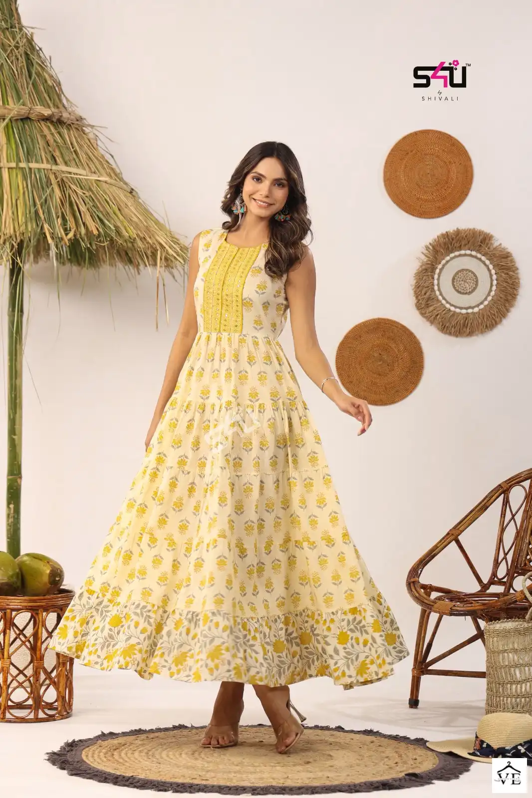S4U Flairy Tales Vol 9 Cotton Wholesale Flared Kurta Catalog — Wholesale Kurtis, MPA wholesale from Surat — view 6