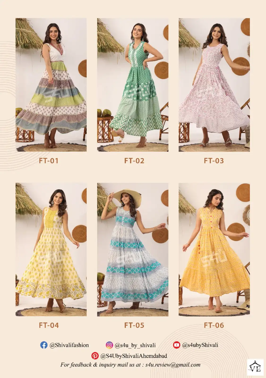 S4U Flairy Tales Vol 9 Cotton Wholesale Flared Kurta Catalog — Wholesale Kurtis, MPA wholesale from Surat — view 7